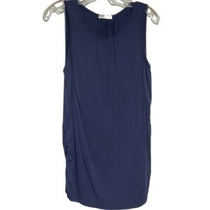 Ekouaer Women's Sleeveless Scoop Neck Shirt Navy Blue Size S